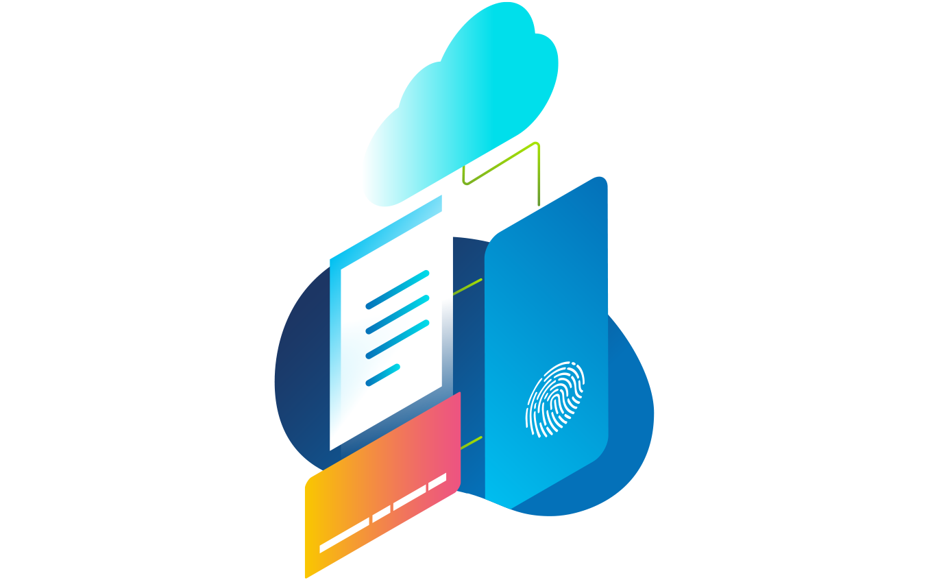 Abstract illustration of cloud and documents